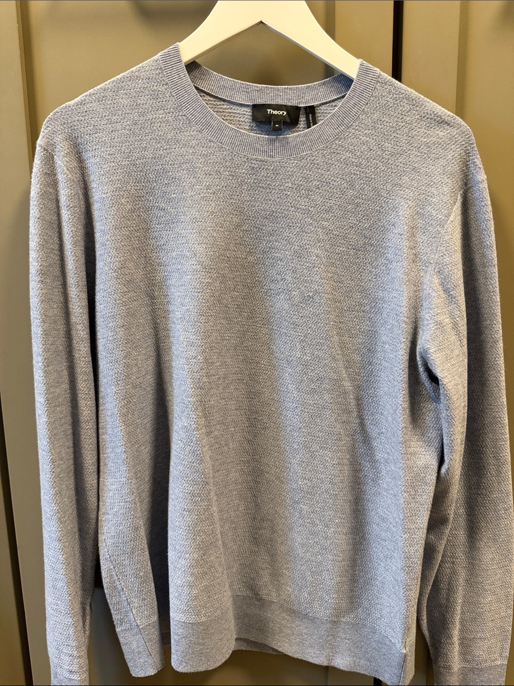 Theory Men’s Pale Blue Crewneck Sweater